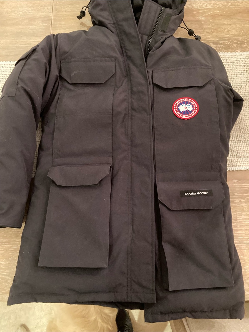 Canada Goose Expedition Navy Women’s Insulated Parka with Signature Patch